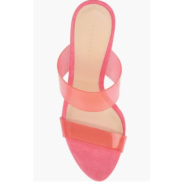 Veronica Beard 'ASHA' Transparent Dual-Band Sandals, Coral - Picture 4 of 7